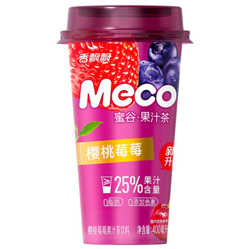 Фруктовый чай Meco со вкусом клубника и черники 400мл