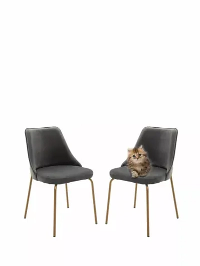 Стул "Флорес" 2 шт. Антивандальная ткань, Золотые ножки