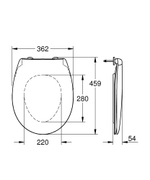 Сиденье для унитаза GROHE Bau Ceramic (с микролифтом), альпин-белый (39493000)