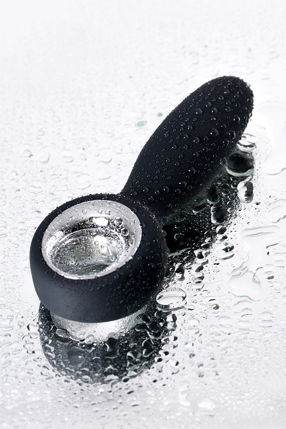 Черный анальный стимулятор Sagitta - 15 см. (Цвет: черный с серебристым)