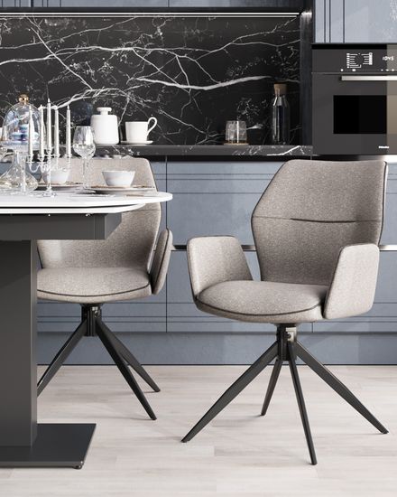 Стул обеденный Dorn серый  поворотный