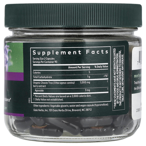 Gaia Herbs, Vitex Berry для женщин, 180 веганских жидких фитокапсул
