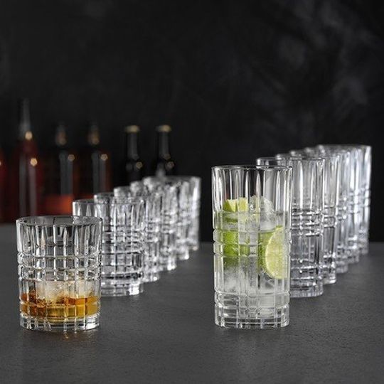 Nachtmann HIGHLAND - Набор стаканов 12 шт.: 6 x низкий стакан 345 мл, 6 x высокий стакан 445 мл, бессвинцовый хрусталь
