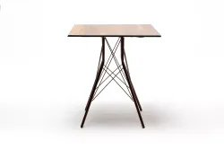 "Конте" интерьерный стол из HPL 70x70см, цвет "дуб"