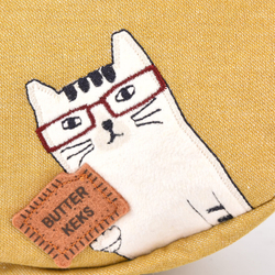 Сумка хобо через плечо NEKOMARUKE "BUTTER KEKS", жёлтый, 23-6513-2, KUSUGURU