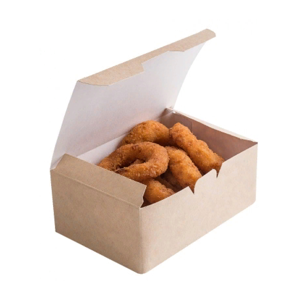 Коробка на вынос ECO FAST FOOD BOX S 115х75х45 мм крафт без печати