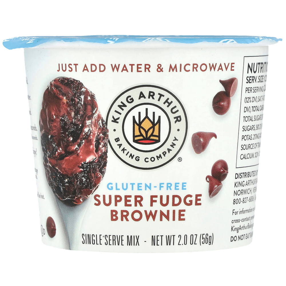King Arthur Baking Company, Super Fudge Brownie, смесь для одной порции, 56 г (2 унции)