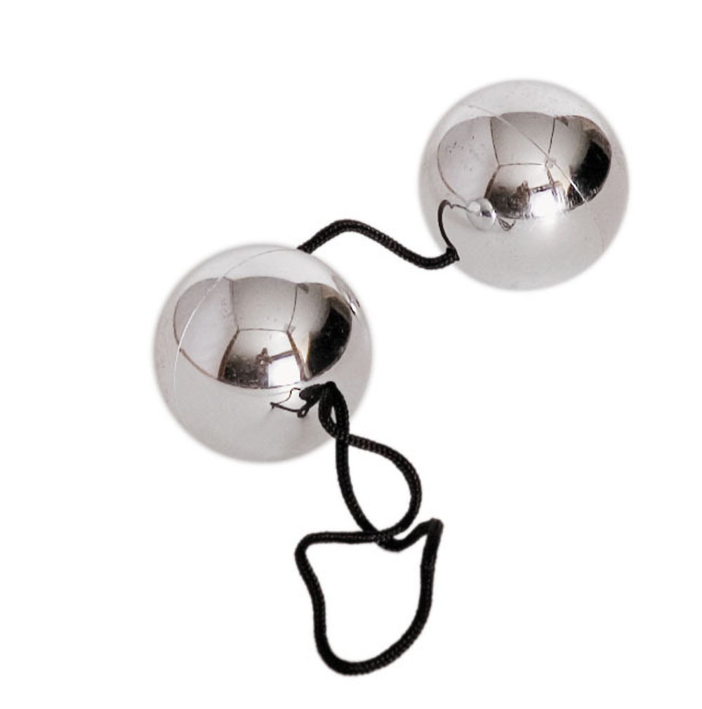 Вагинальные шарики для укрепления мышц серебристые 3 см