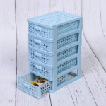 Комод малый «ПАЛЕРМО», цвет голубой, 5 отделений, 13*9*18,5см