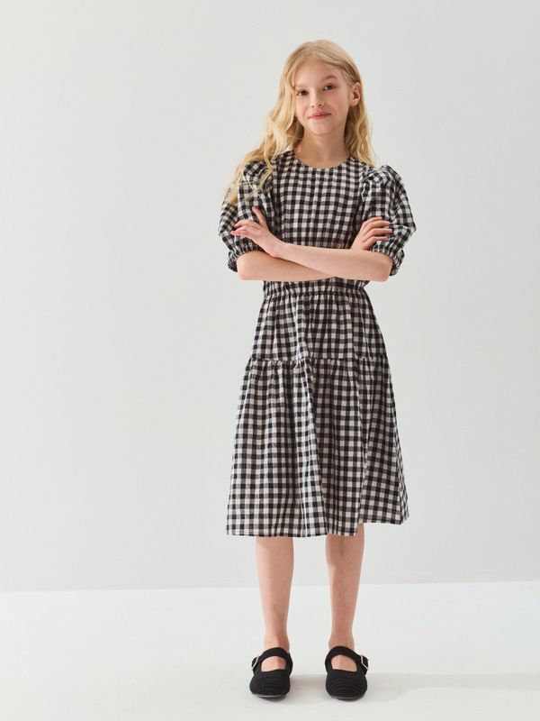 Платье хлопковое с коротким рукавом 