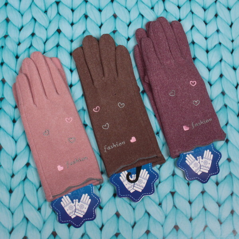 Перчатки женские «Manhattan», классика, утепленные иск. мех, микс 5 цветов, размер универсальный 23*8,5см.