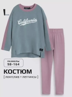 Спортивный костюм для девочки на весну с леггинсами