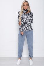 Лонгслив Зебруша (черно-белый) Б11037 LT Collection (Акция)