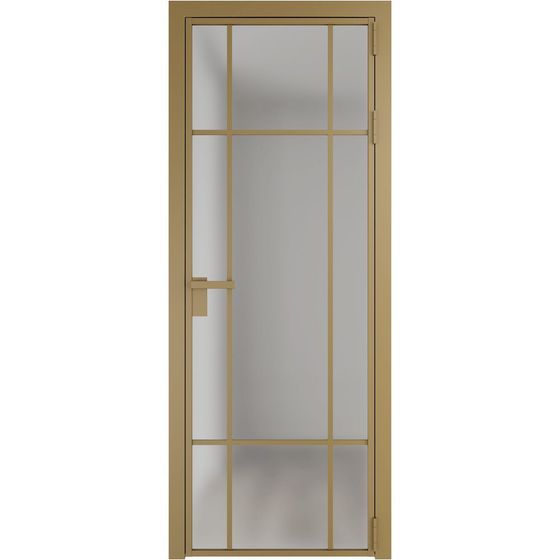 Алюминиевая дверь 8AG золото остеклённая