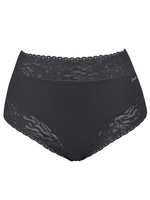 Высокие трусики-слипы с кружевной отделкой Soft lace (Размер: XXL) (Цвет: черный)