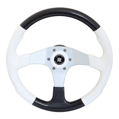 Рулевое колесо "Evolution", белый обод с карбоновыми вставками. (10016468)