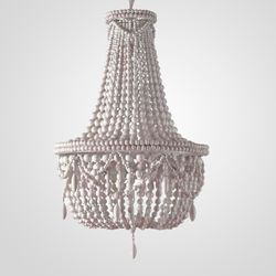 Люстра Anselme White Wood Large Chandelier By Imperiumloft