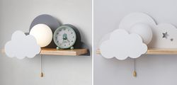 Бра С Полкой Серое Облако Wall Lamp Gray Cloud By Imperiumloft