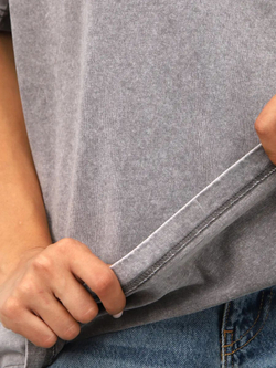 Футболка варенка оверсайз серая больших размеров