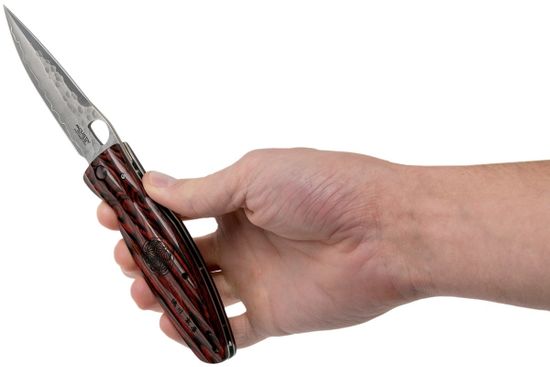 Складной нож Mcusta Tokugawa Ieyasu SPG2 blade Red Pakka Wood handle MC-0183G c клинком из стали SPG2 (SG2) рукоять дерево (Pakka wood)