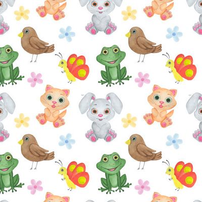 Животные акварель