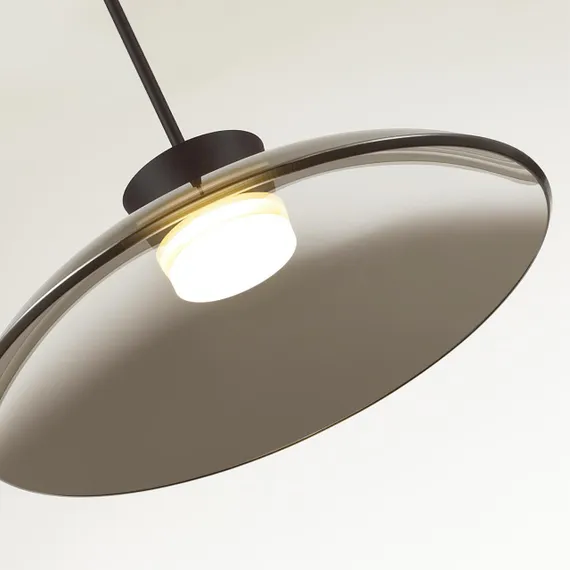 5055/9L L-VISION ODL24 457 черный/дымчатый/металл/стекло Подвес LED 9W 3000К SAUCER