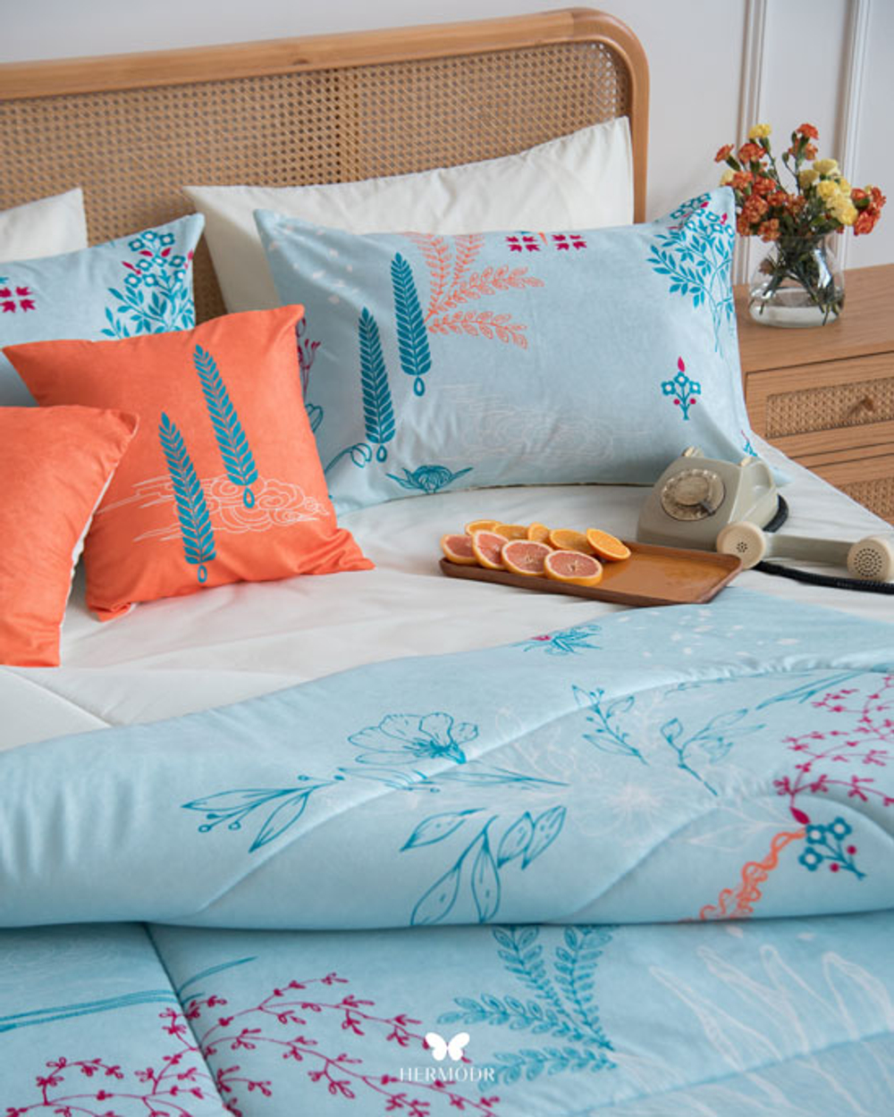 Комплект постельного белья двуспальный Chahar Bagh Hermodr 8 предметов 130220293 Иран