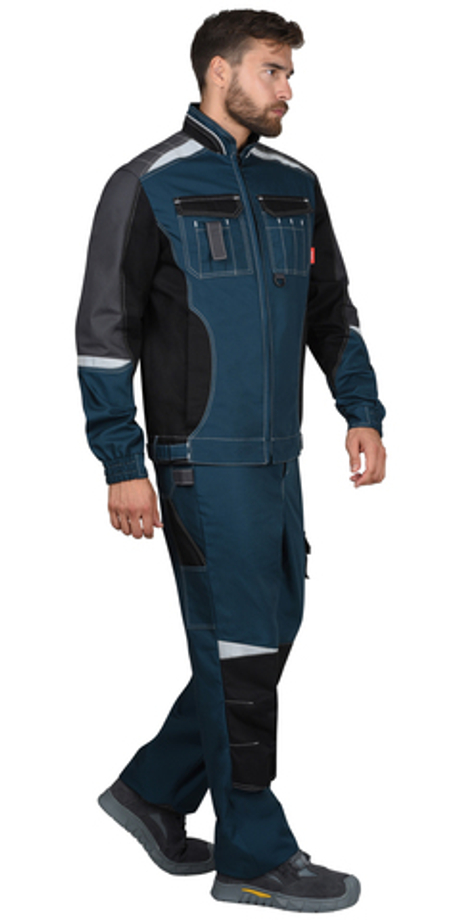 Куртка СИРИУС-КАСПИЙ морена с черным, тёмно-серым и СОП