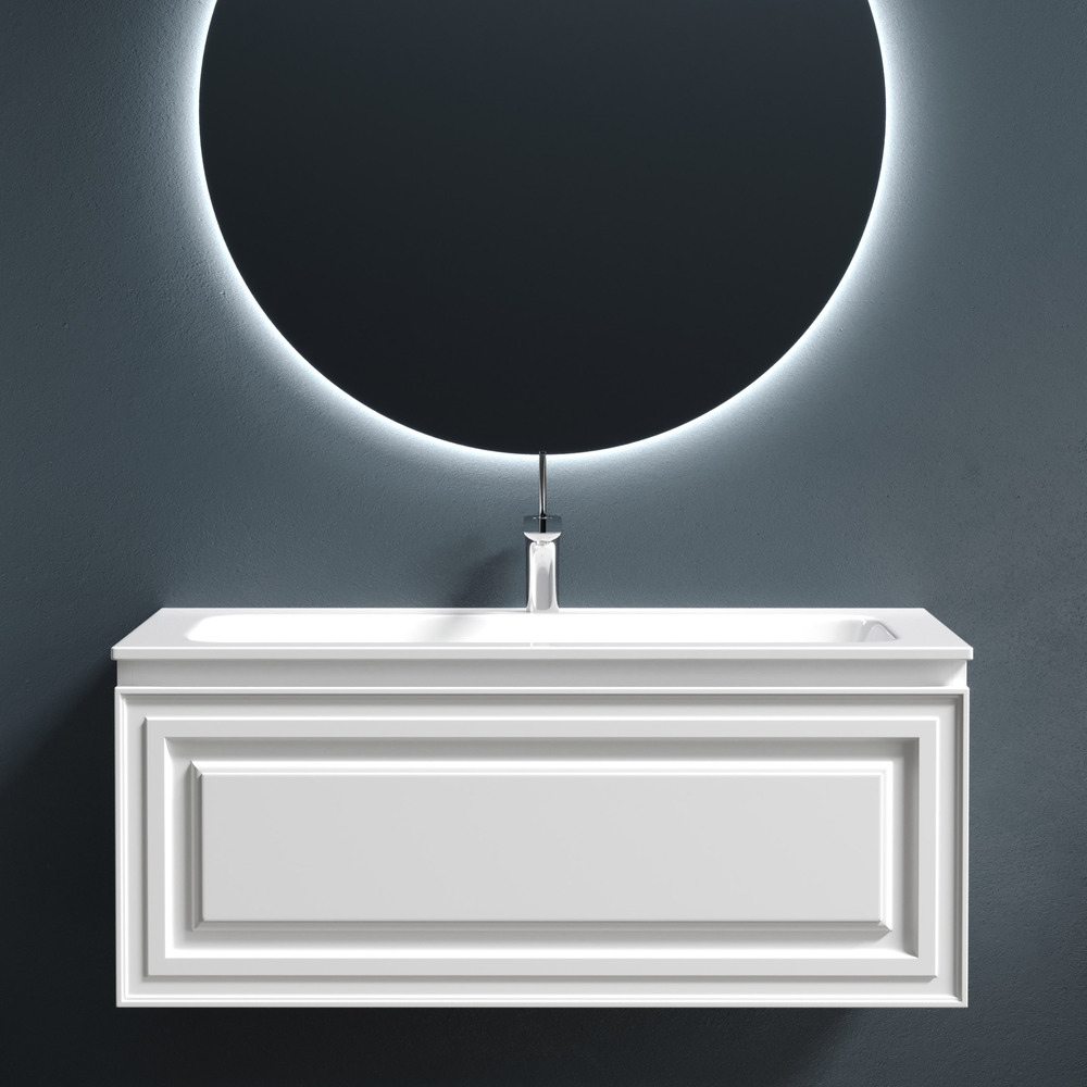 Тумба подвесная Sancos Very, Bianco 995х445х406, под столешницу без отверстия под смеситель, цвет Kreman