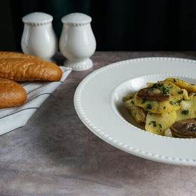 Тарелка глубокая d=23 cм,фарфор "NOBLE" серия "LUXE"