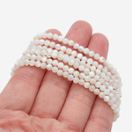 Перламутр морских ракушек, бусины в форме шара, 3,4мм,белый