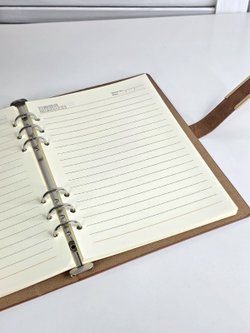 Блокнот органайзер А5 на кольцах 96 л. на магните в линейку коричневый (5919-2)