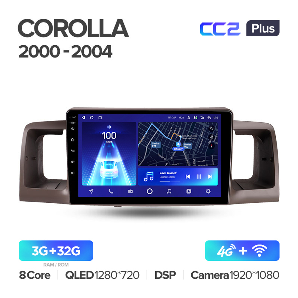 Teyes CC2 Plus 9" для Toyota Corolla 2000-2004