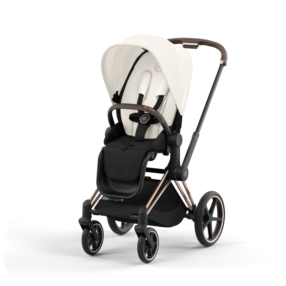 Коляска Cybex Priam IV 3 в 1 цвет Off White на шасси Rosegold