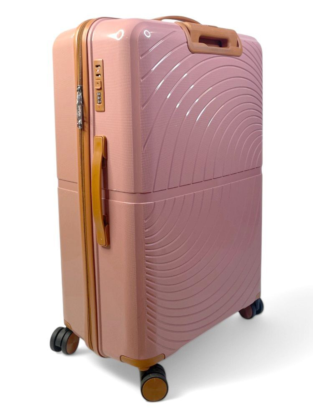 Большой чемодан Bon-Voyage PP Wave, Пудровый, L