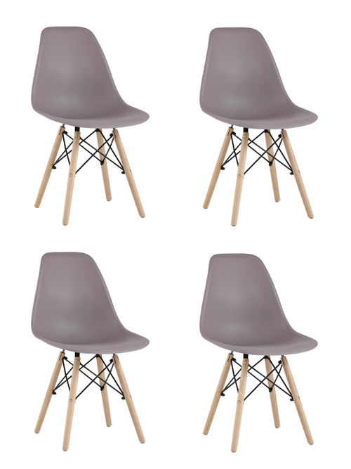 Стул Eames Style DSW темно-серый x4 (разборный каркас)