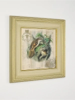 Картина интерьерная на холсте в раме "Птички" 30*30 см