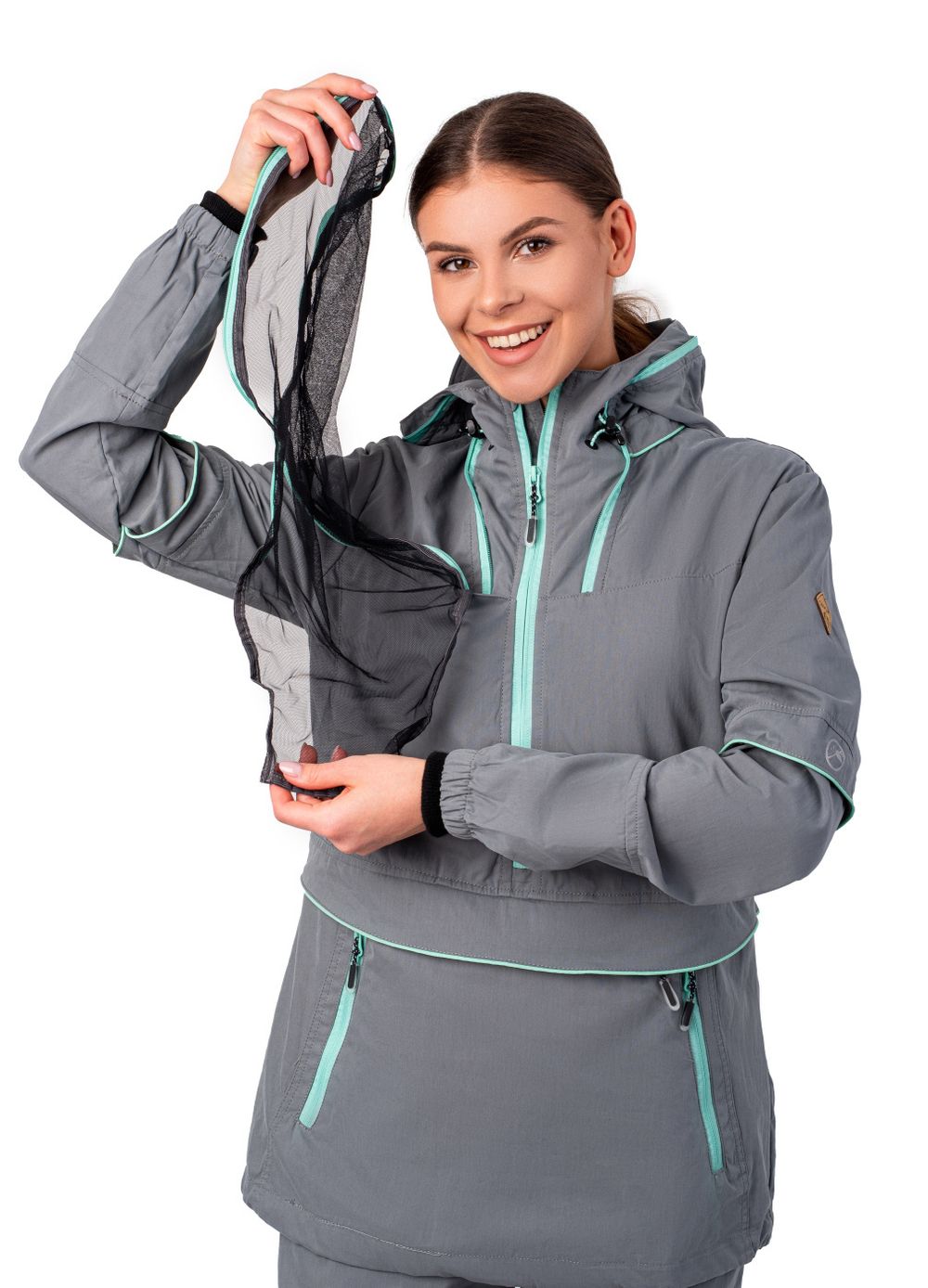 Костюм женский «Элит Барьер NEW» (смесовая, светло-серый, мята) Орион