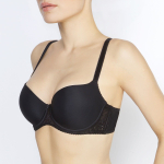 Бюстгальтер с формованными чашками на тоненьком поролоне (Размер: 70E) (Цвет: черный)