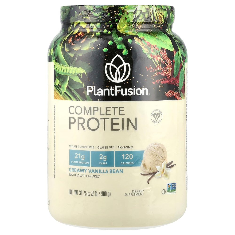 PlantFusion, Complete Protein, сливочная ваниль, 900 г (2 фунта)