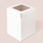 Коробка для торта с окном, 300*300*450 мм, гофрокартон