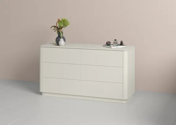 Комод Tammi 6 ящиков ширина 140 см (молочный)