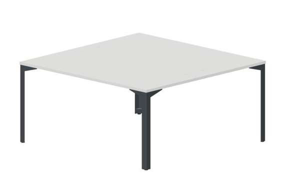 Составной стол на 2 рабочих места 158х156,6х75см (4 громмета)