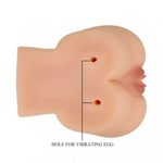 Мастурбатор реалистичный двойной Kylie с вибрацией, анус+вагина, бежевый