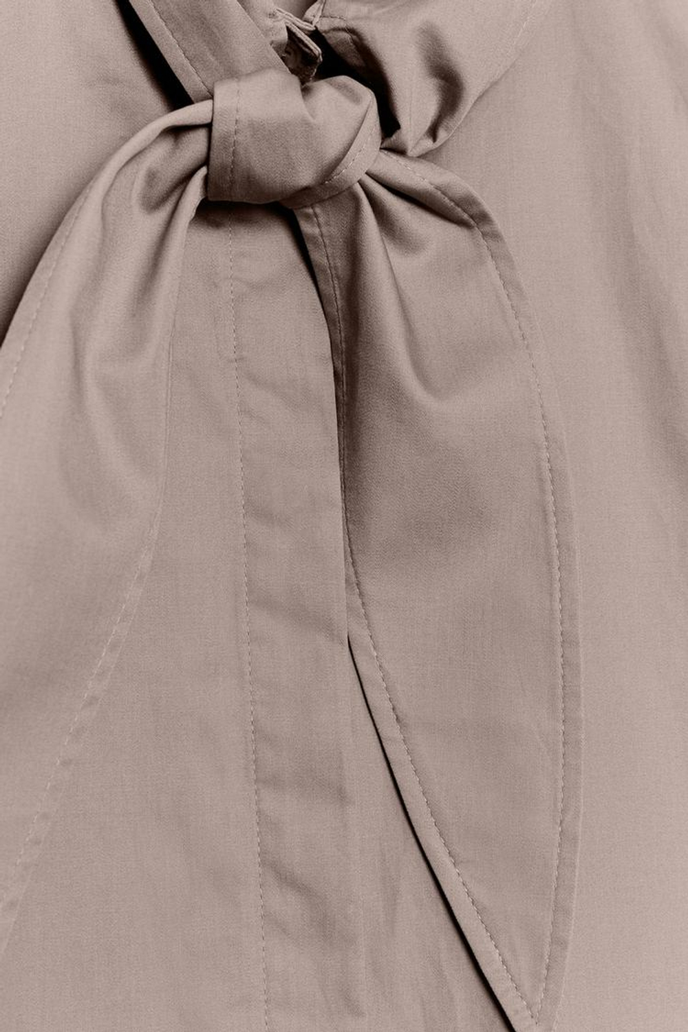 ZARA РУБАШКА С ЗАВЯЗКАМИ — ZW COLLECTION, СЕРЫЙ