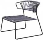 Кресло лаунж плетеное Scab Design Lisa Lounge Filo, антрацит