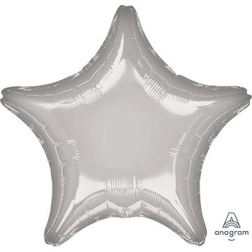 Фольгированная фигура, звезда, 19"/48СМ Металлик Silver