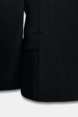 ZARA БЛЕЙЗЕР ПРИТАЛЕННОГО КРОЯ — ZW COLLECTION, ЧЕРНЫЙ