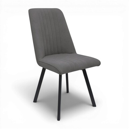 Стул поворотный "Софти 360" (арт. 325П), велюр Бренди В28 антрацит, ножки профильные черные