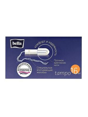 Тампоны Bella Tampo Premium Comfort Regular без аппликатора 2 капли 16 штук